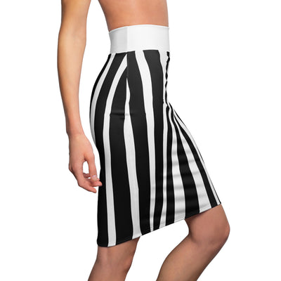 The Sixx Stripe Pencil Skirt
