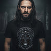 Nocturnal Blood, Eternal Shadows Graphic T-Shirt - Dark Winged Design