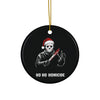 “Ho Ho Homicide” Ceramic Ornament (Star, Circle, Snowflake)