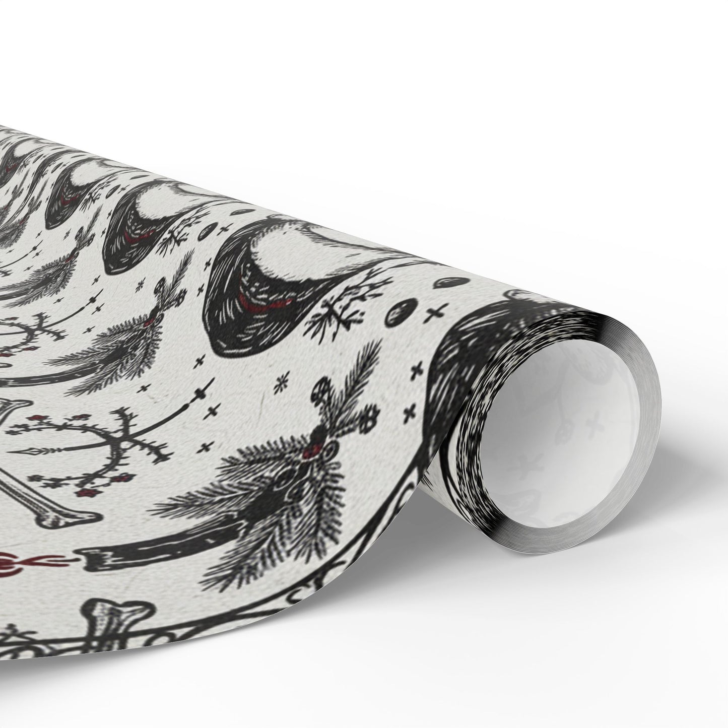 Skull & Bones Gothic Wrapping Paper Roll
