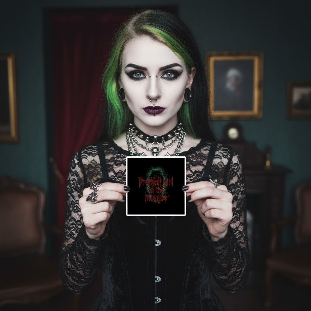 Prettiest Girl in the Morgue Fridge Magnet