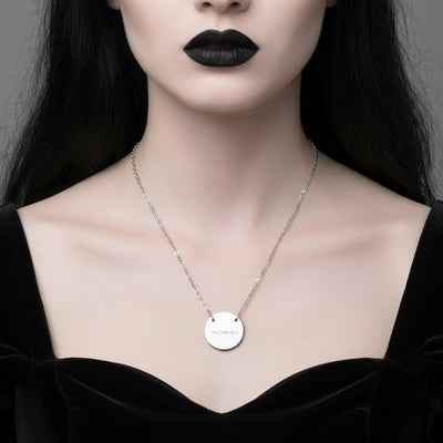 Circle Necklace - 'Not Your Girl' Engraved Jewelry
