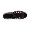 Women's High-Top Sneakers with Pink Skull Design
