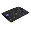 Elegant Purple/Black Floral Accessory Pouch