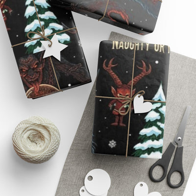 Krampus "Naughty or Nice" Wrapping Paper Roll