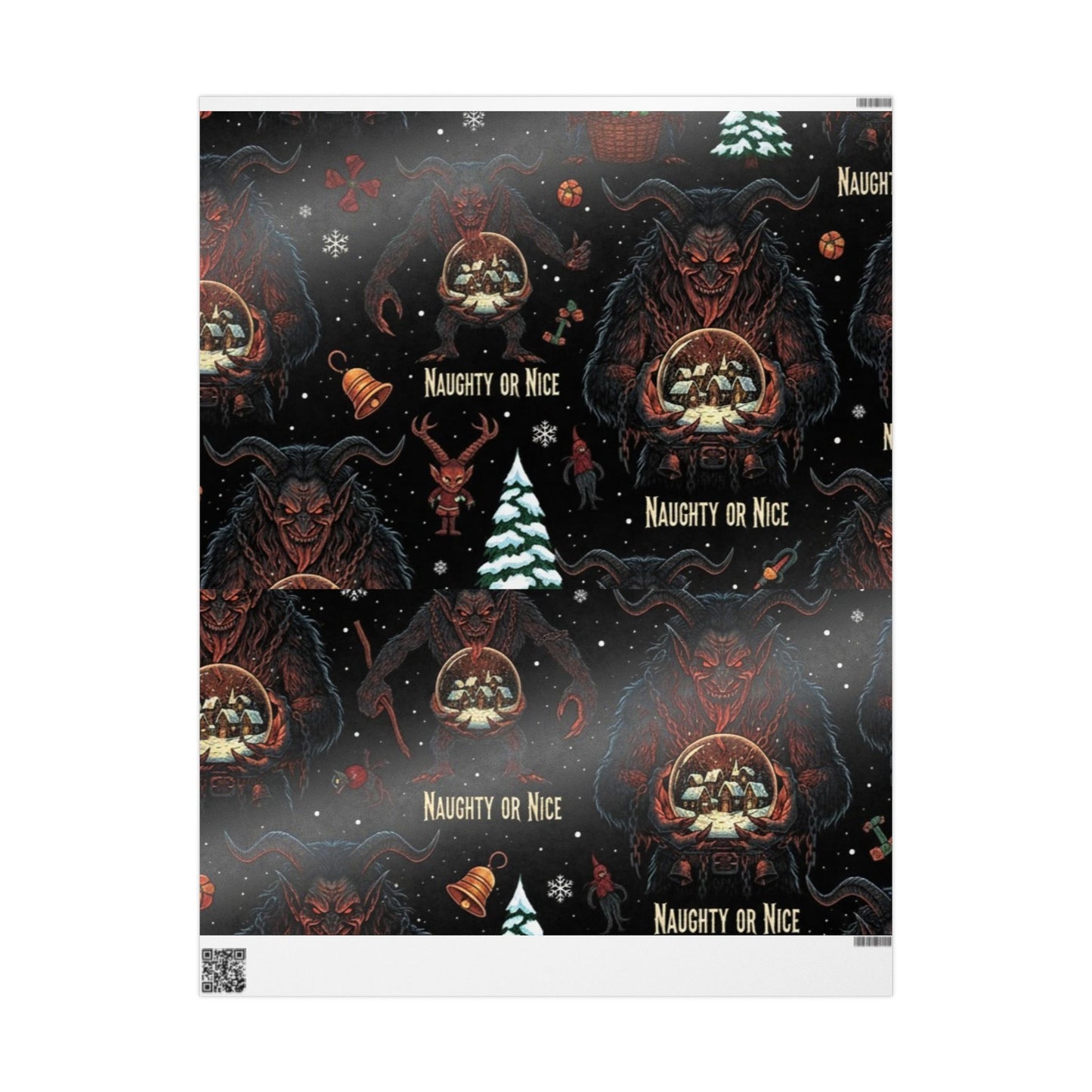 Krampus "Naughty or Nice" Wrapping Paper Roll
