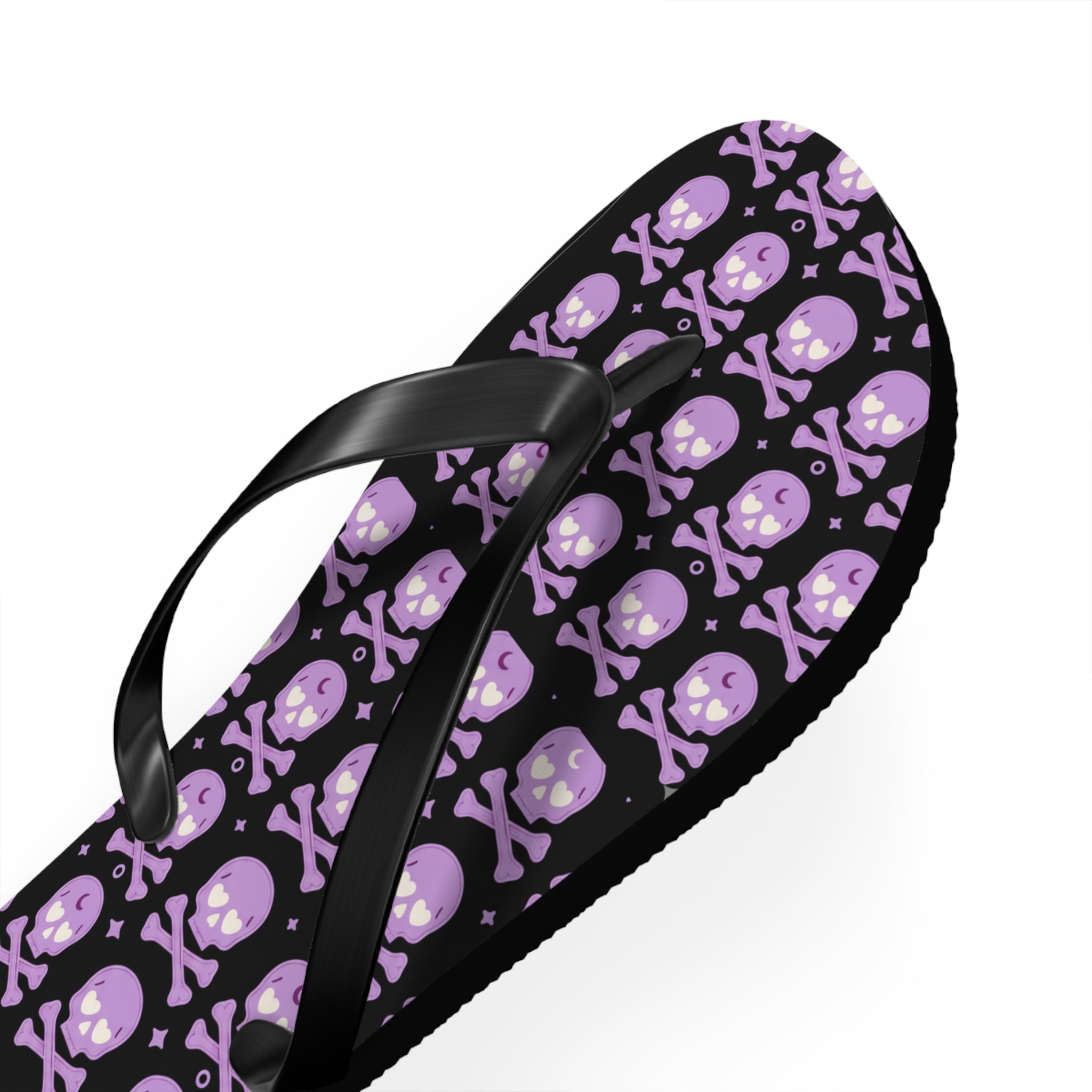Gothic Skull Flip Flops (Purple)
