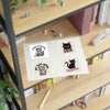Funny Cat Sticker Sheets - 4 Pcs | Humorous Pet Lover Decals