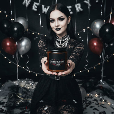 New Year 2026 Scented Soy Candle  Amber Jar