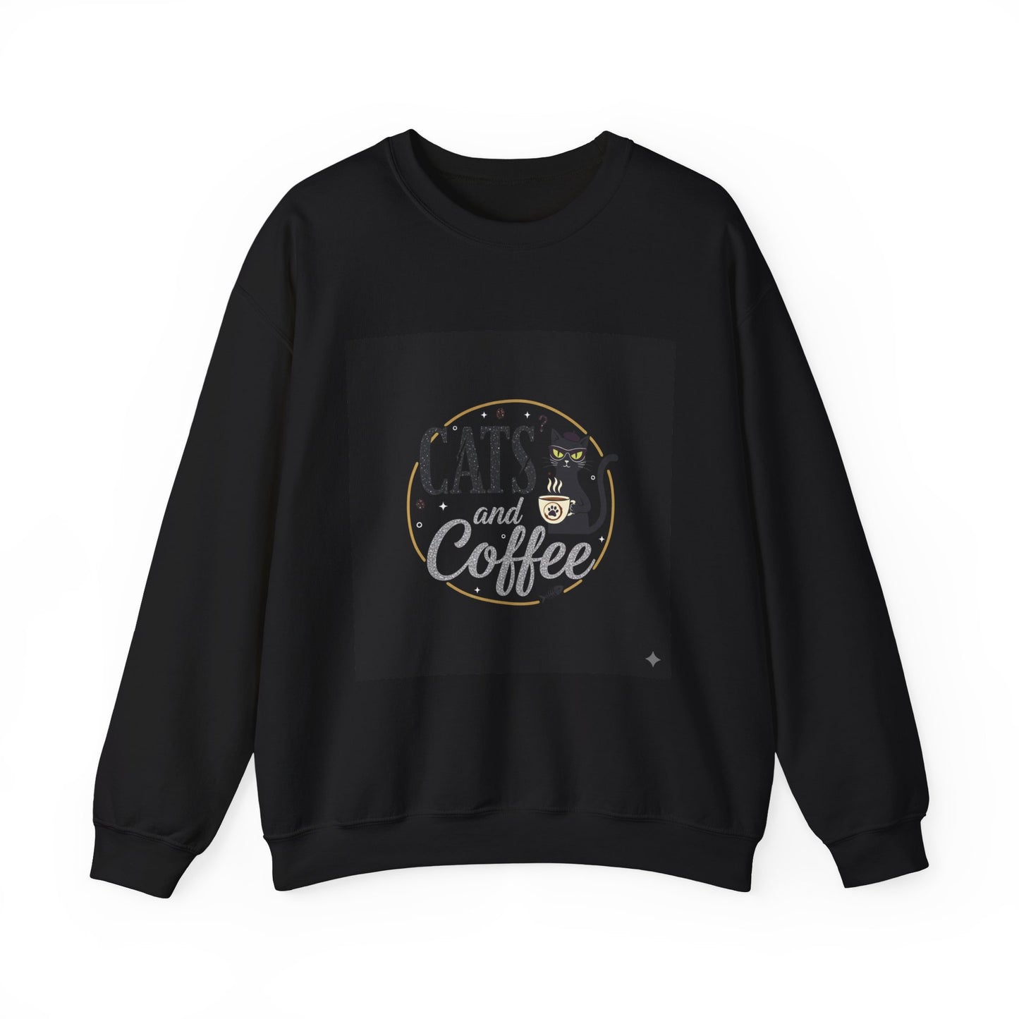 Cats and Coffee Crewneck Sweatshirt Unisex