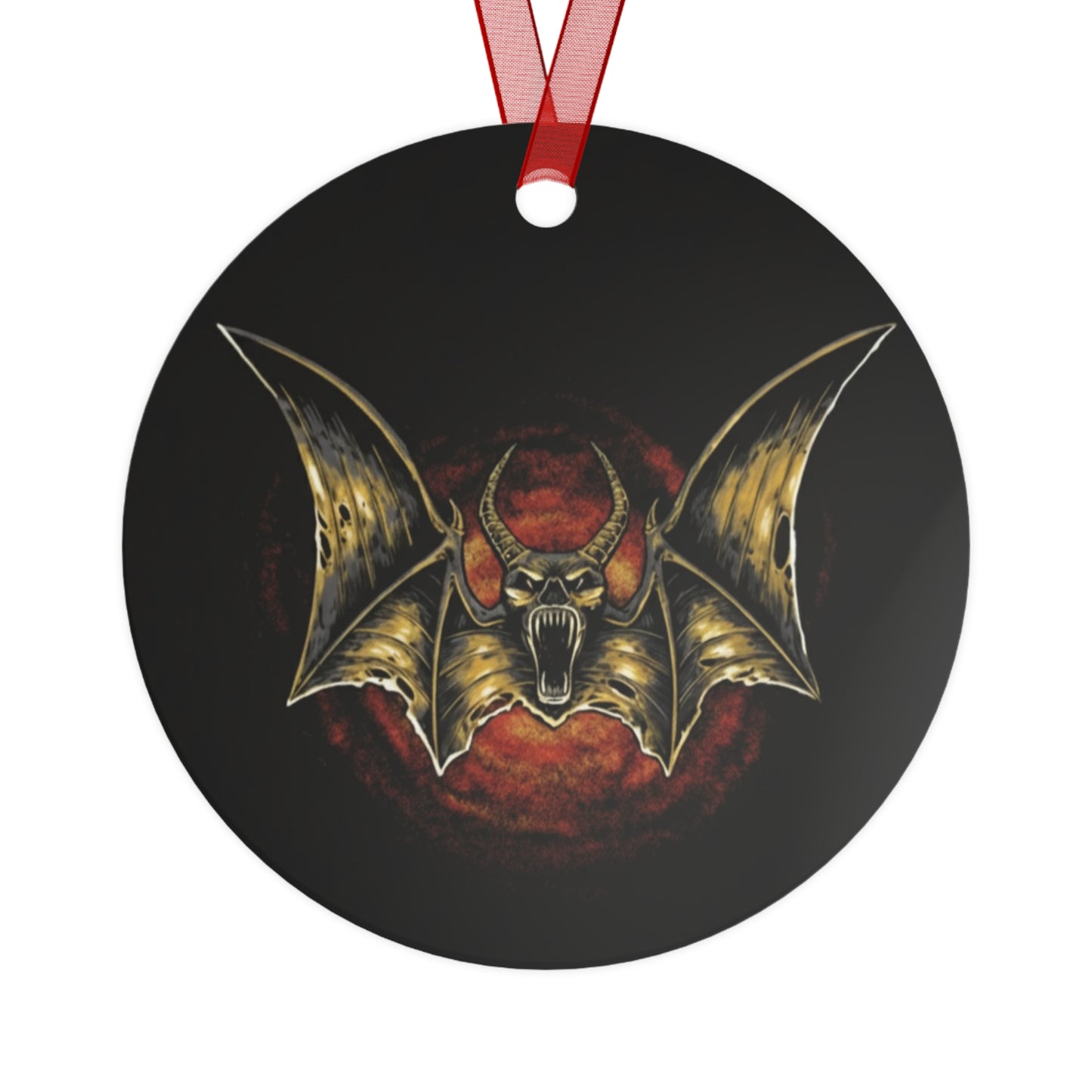 Ozzy Bat Metal Ornament