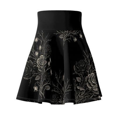 Silver Branch Skater Skirt High-Waist