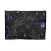 Elegant Purple/Black Floral Accessory Pouch