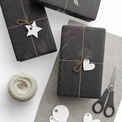 Floral Noir Wrapping Paper Roll