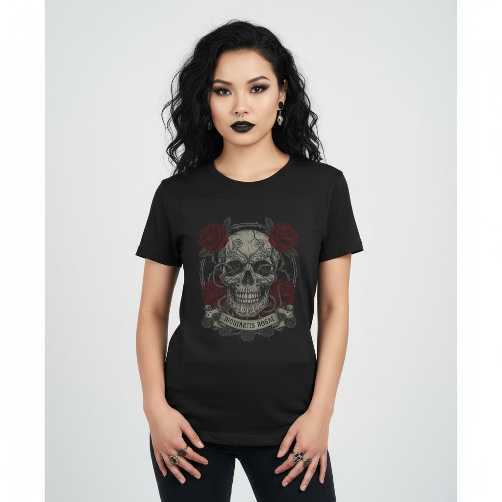 Gothic Skull Rose Tee - Unisex Short Sleeve T-Shirt
