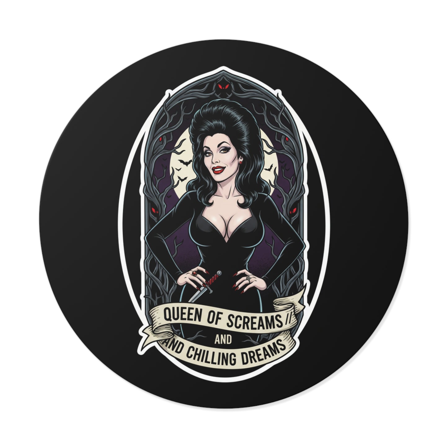 Gothic Queen of Screams Vinyl Stickers