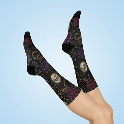 Velvet Nightshade Crew Socks (Cushioned)