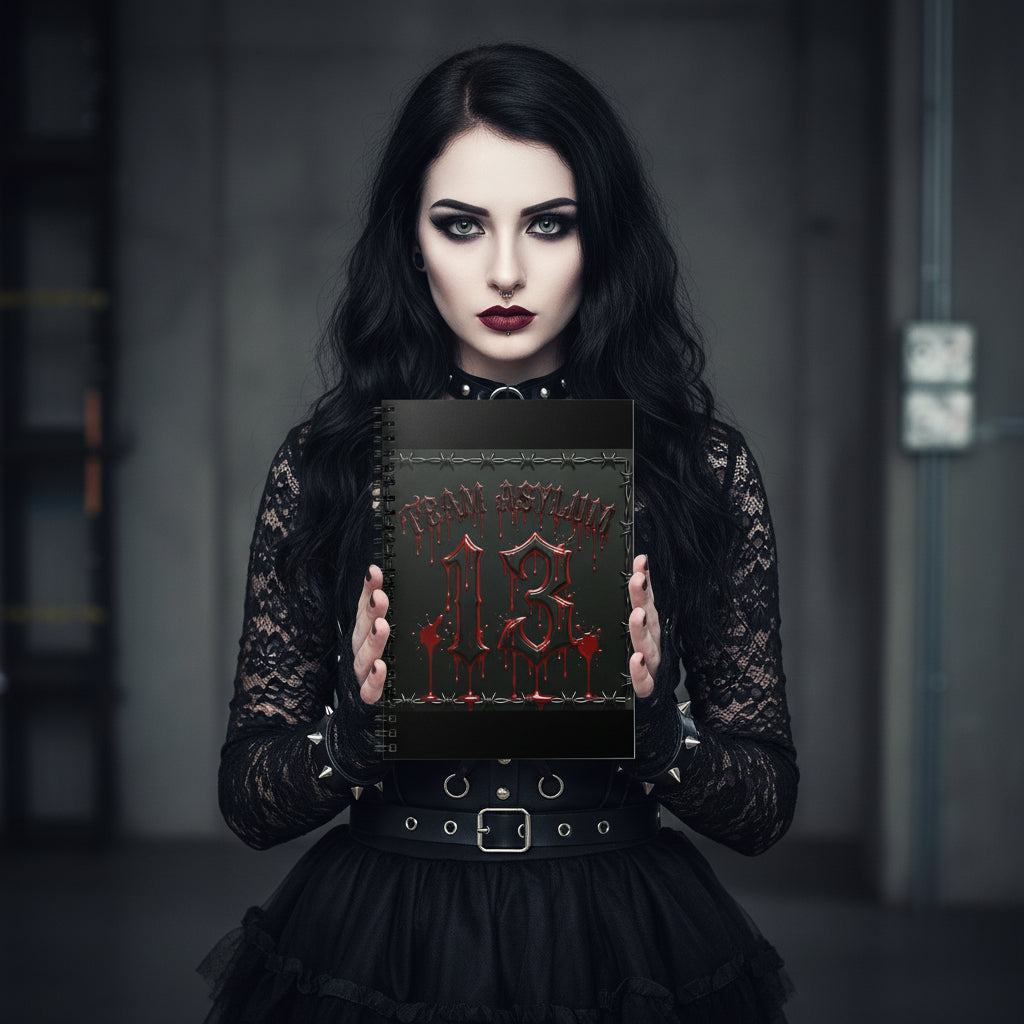 Gothic Team Asylum 13 Spiral Notebook