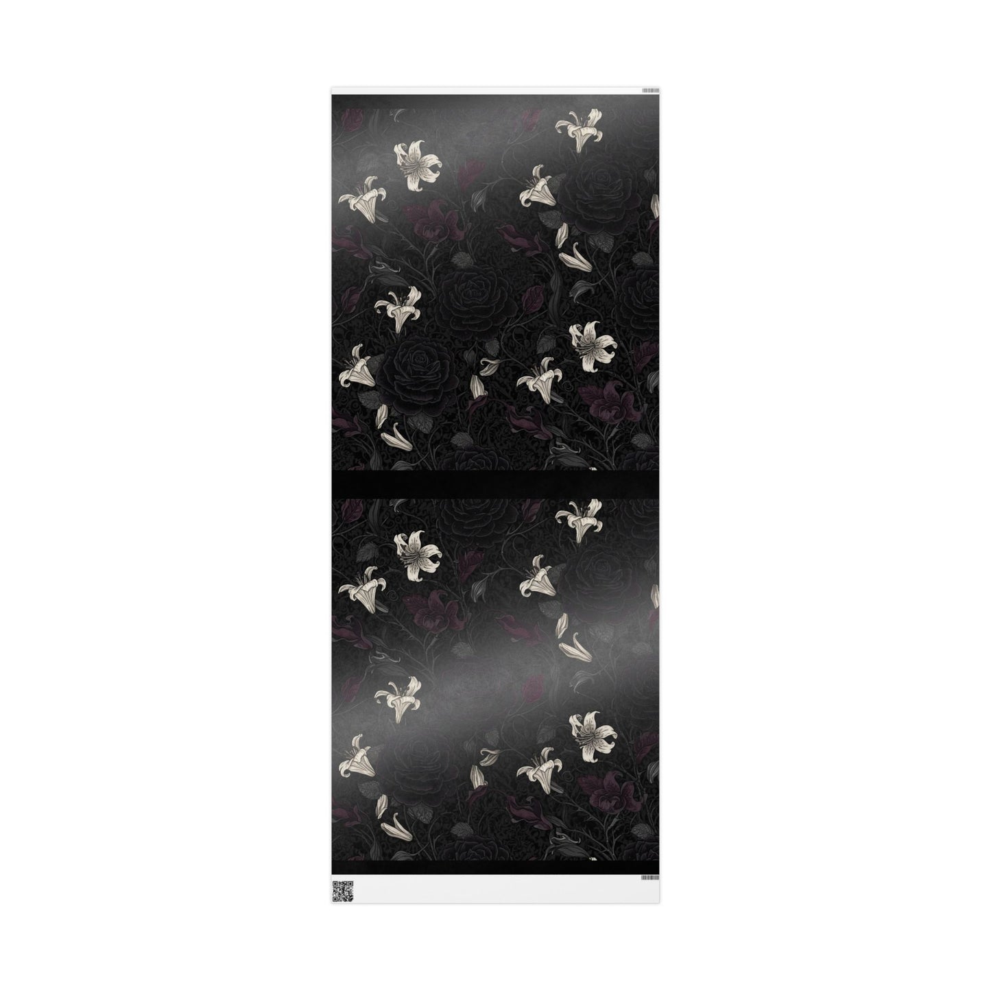 Floral Noir Wrapping Paper Roll