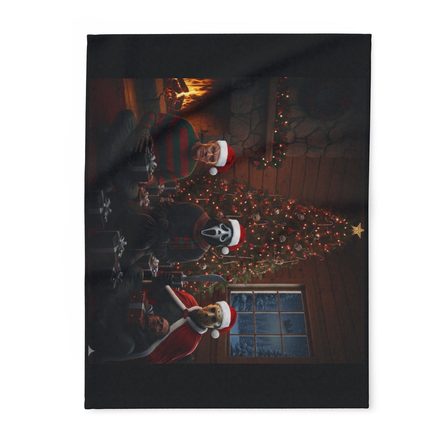 Christmas Horror Movie Trio Fleece Blanket