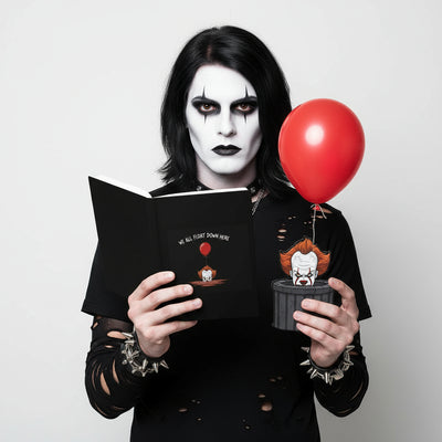Creepy Themed Hardcover Journal - 'We All Float Down Here'