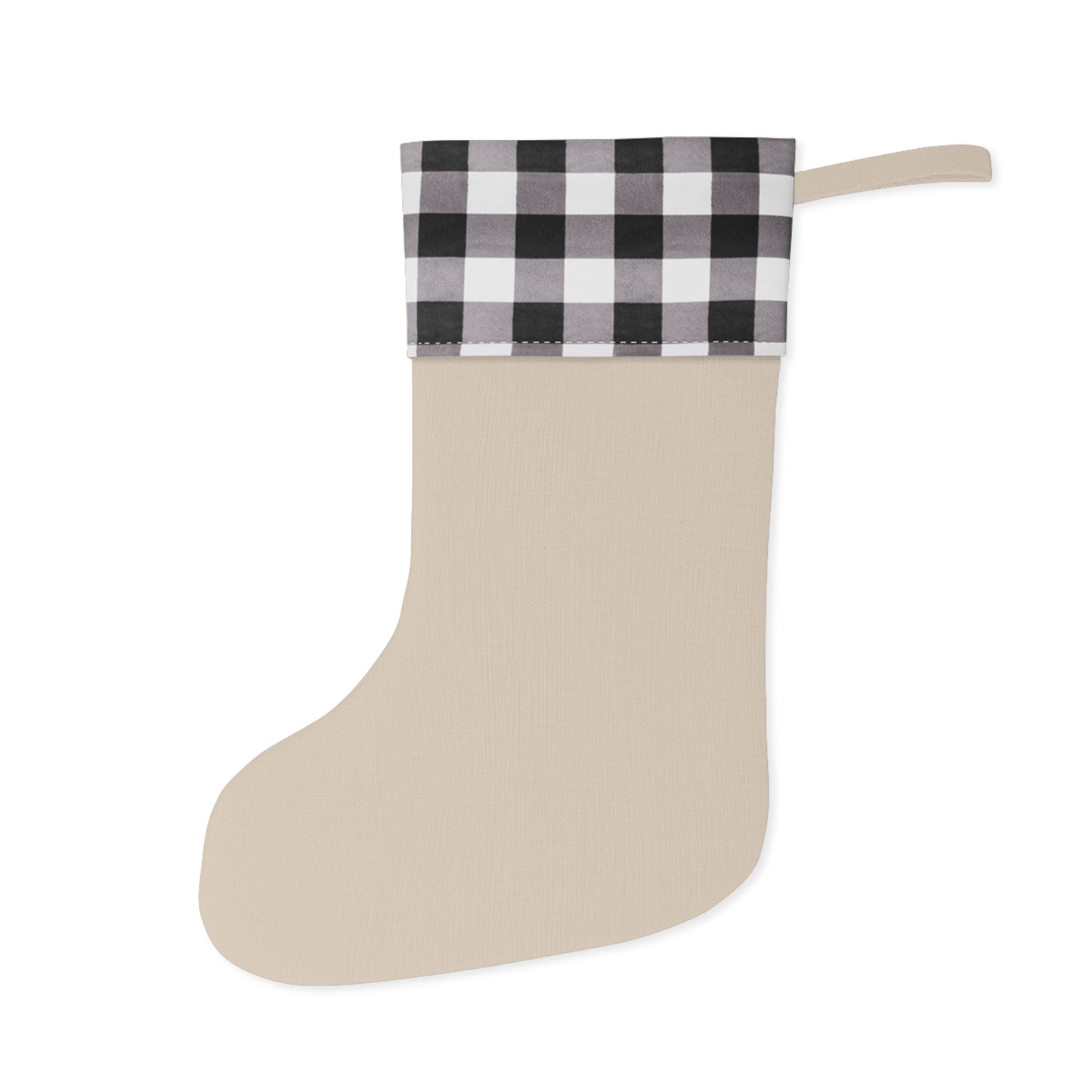 Holiday Horror Show Christmas Stocking — Buffalo Plaid Cuff Holiday Stocking