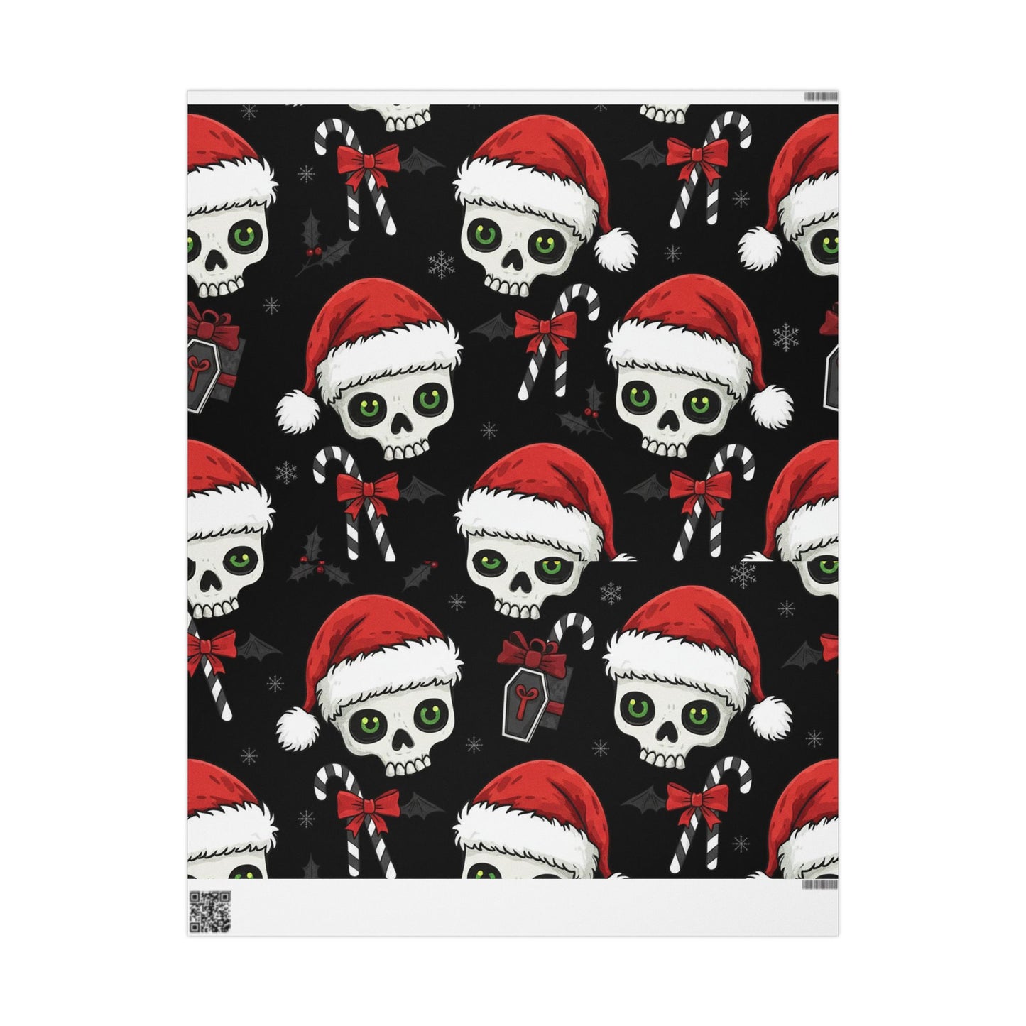 Skull Santa Wrapping Paper Roll