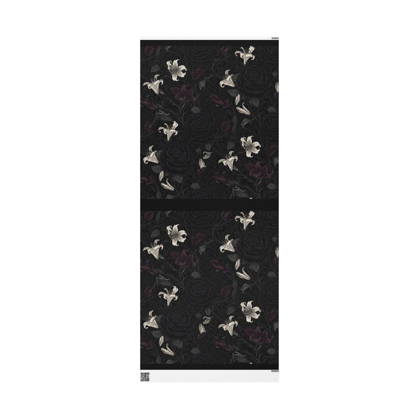 Floral Noir Wrapping Paper Roll