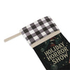Holiday Horror Show Christmas Stocking — Buffalo Plaid Cuff Holiday Stocking