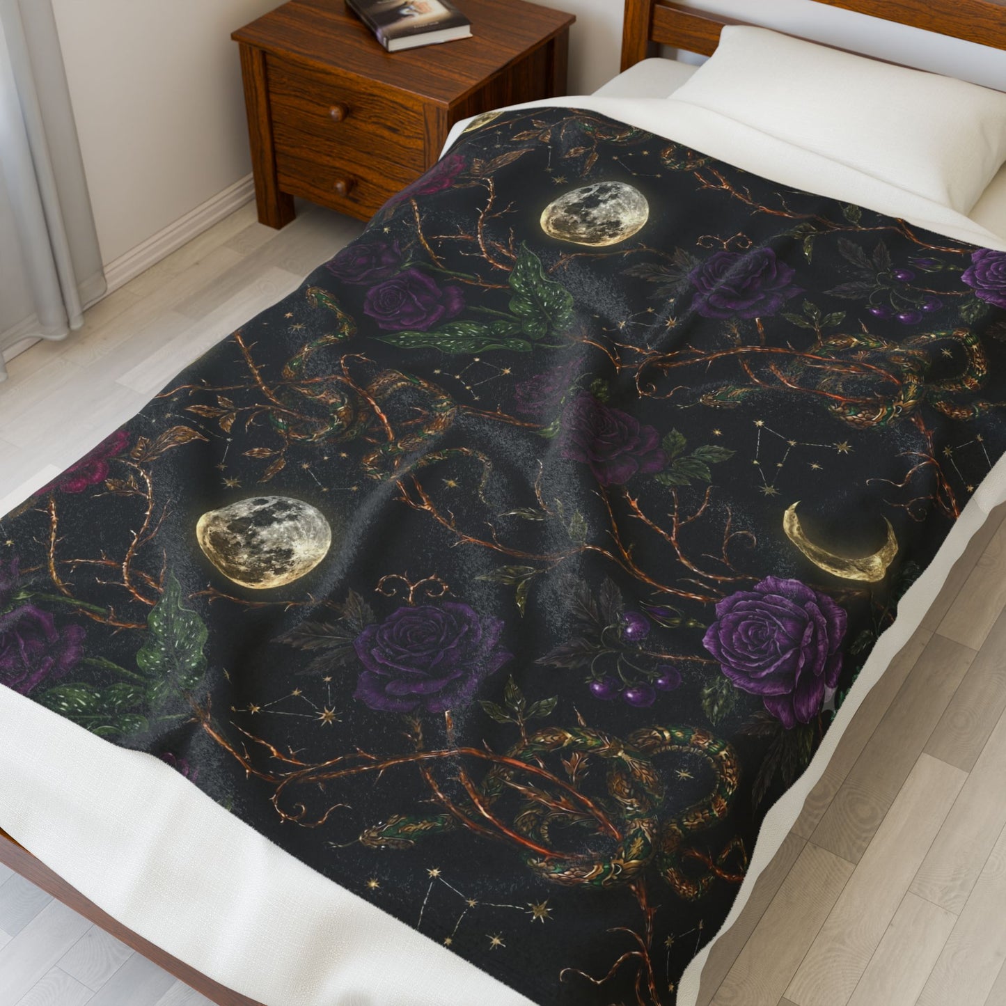 Velvet Nightshade Velveteen Plush Blanket