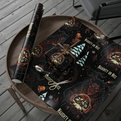 Krampus "Naughty or Nice" Wrapping Paper Roll