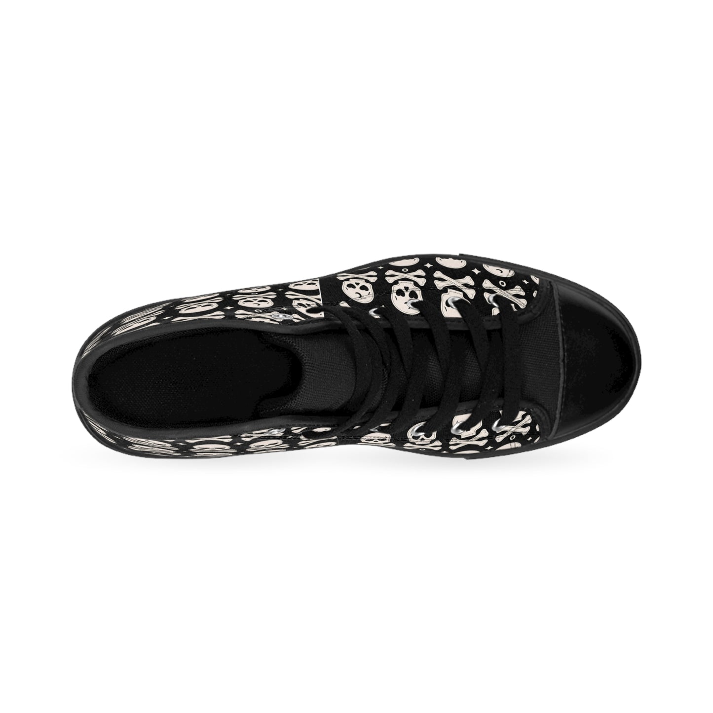 Bold Skull Print Women's High-Top Sneakers