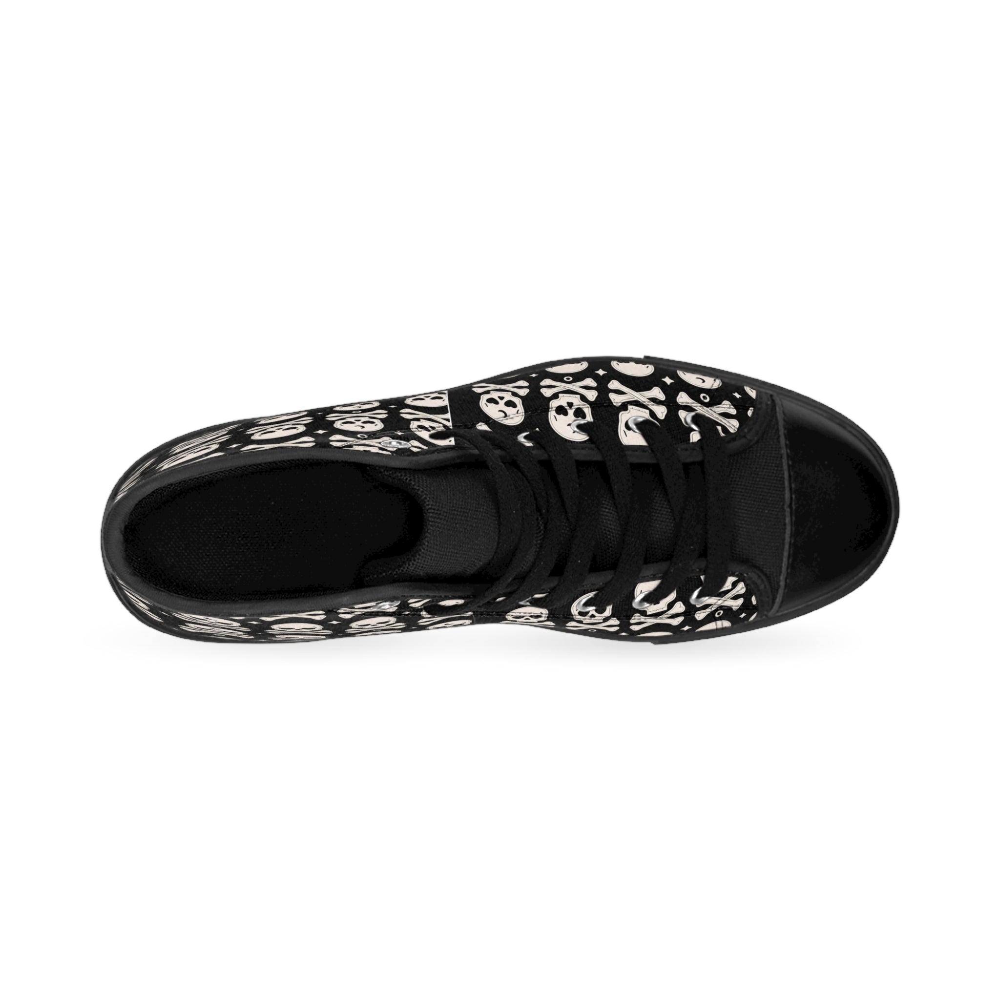 Bold Skull Print Women's High-Top Sneakers