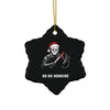 “Ho Ho Homicide” Ceramic Ornament (Star, Circle, Snowflake)
