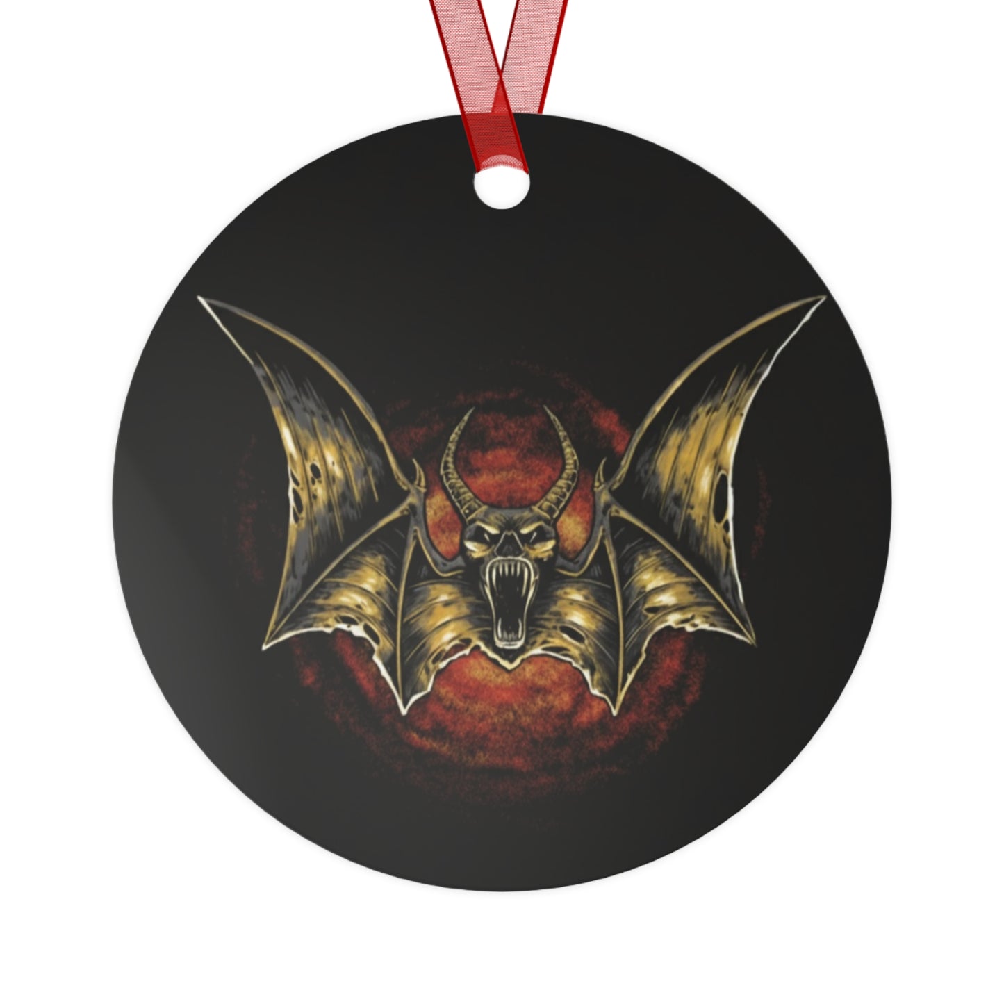 Ozzy Bat Metal Ornament
