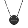 Circle Necklace - 'Not Your Girl' Engraved Jewelry