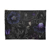 Elegant Purple/Black Floral Accessory Pouch