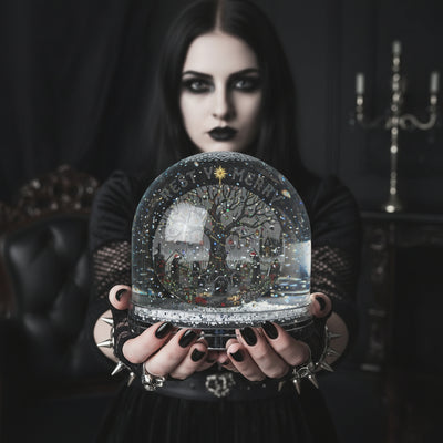 “Rest Ye Merry” Christmas Snow Globe Figurine