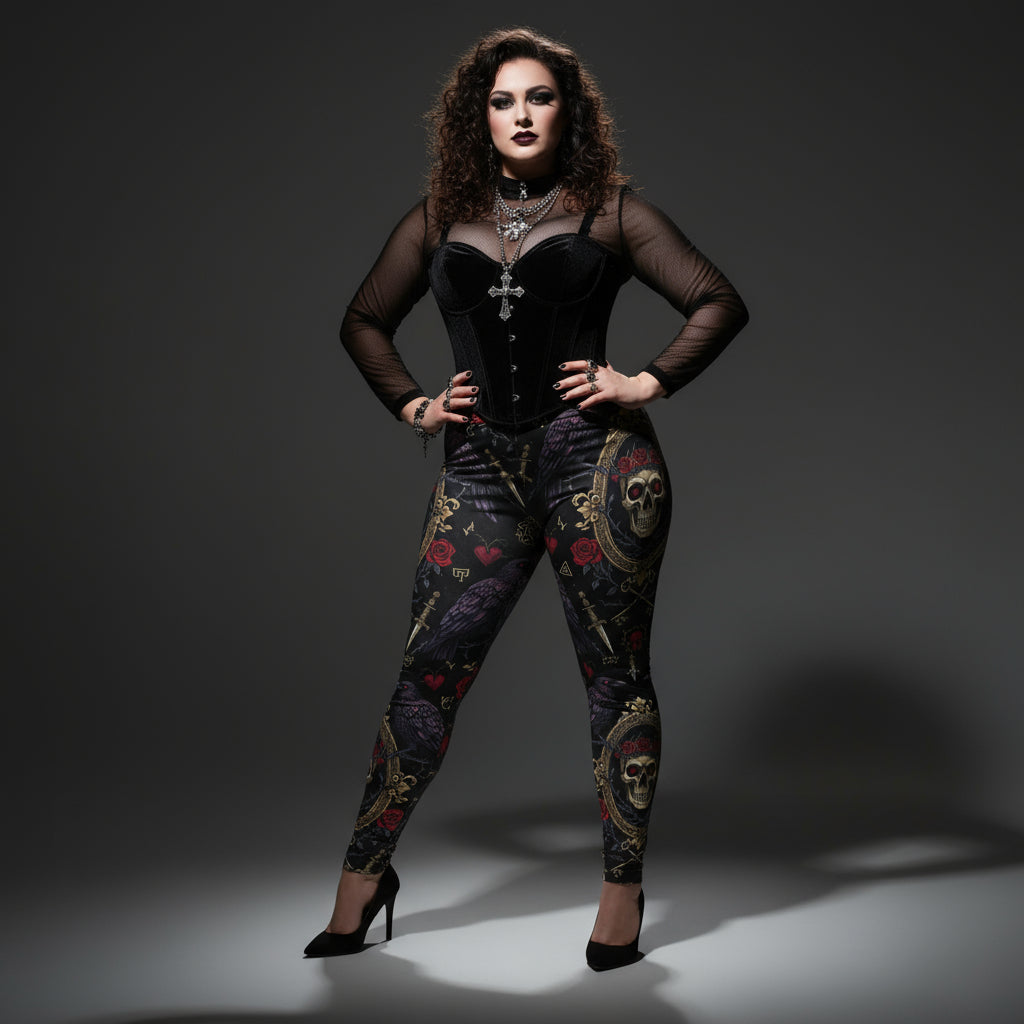 Ravens Rose Leggings for Women