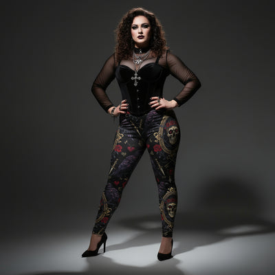 Ravens Rose Leggings for Women