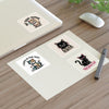 Funny Cat Sticker Sheets - 4 Pcs | Humorous Pet Lover Decals