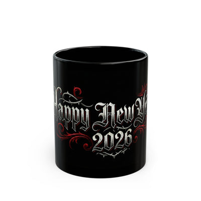 Happy New Year 2026 Black Mug