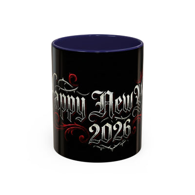 Happy New Year 2026 Accent Coffee Mug