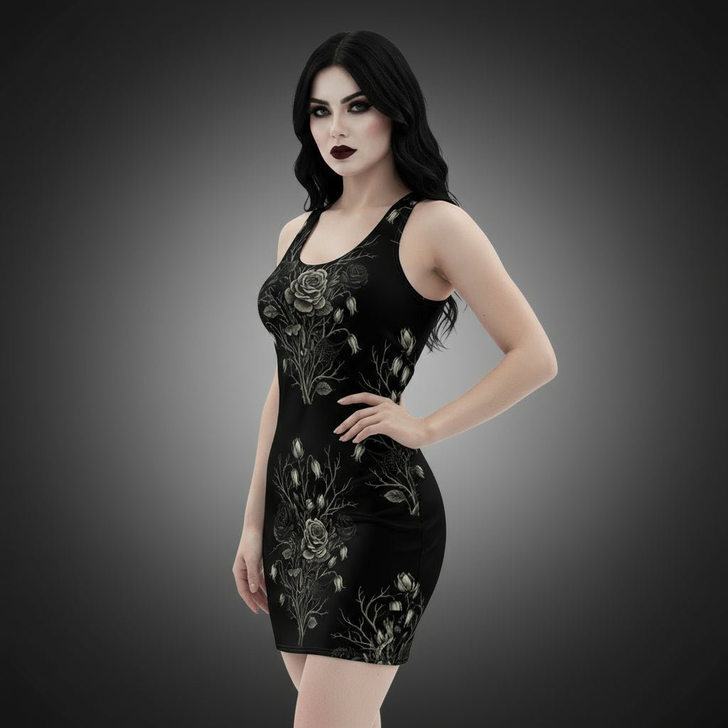 Silver Branch Racerback Dress
