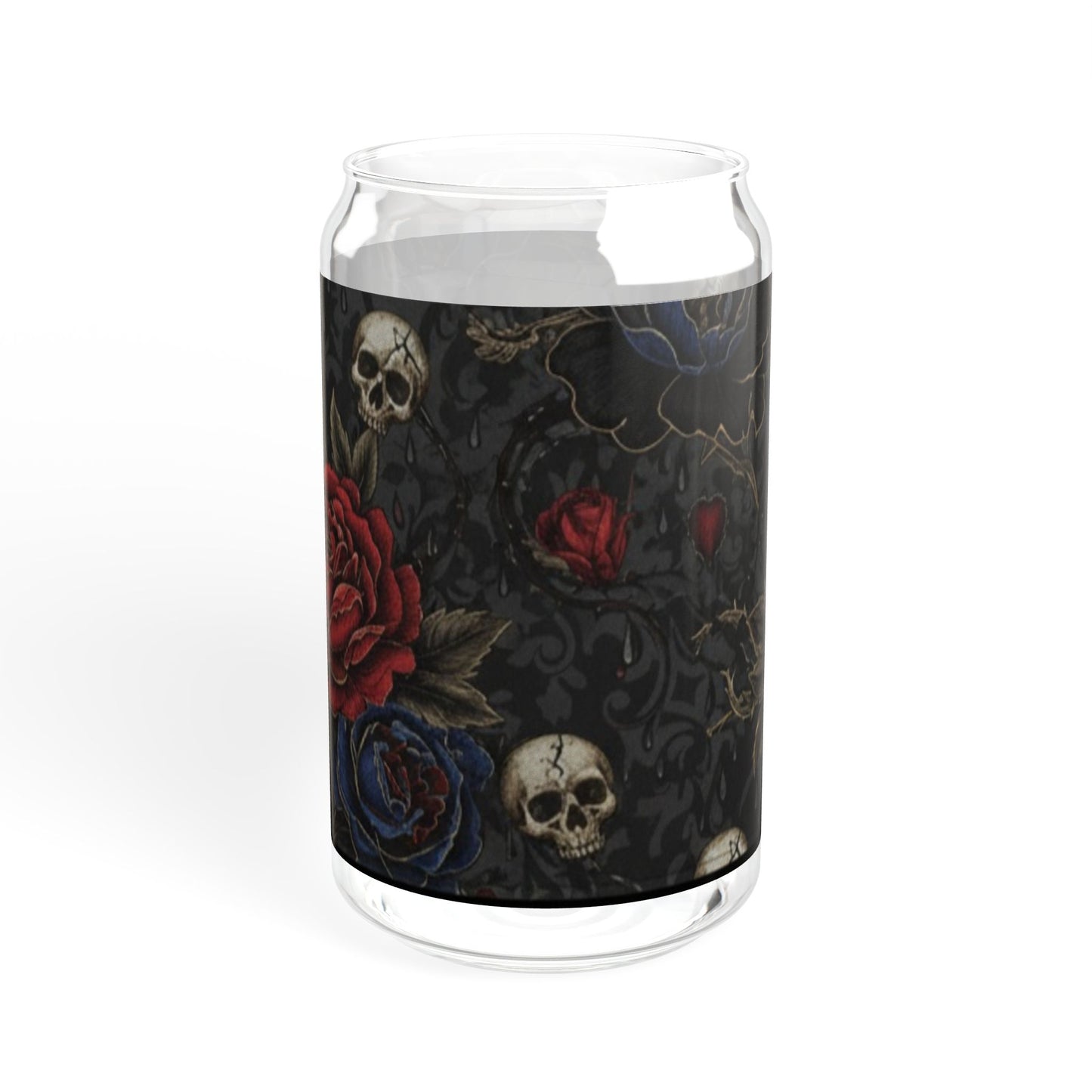 Midnight Requiem Sipper Glass with Straw - 16oz