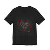 Romantic Floral Heart Short Sleeve Shirt