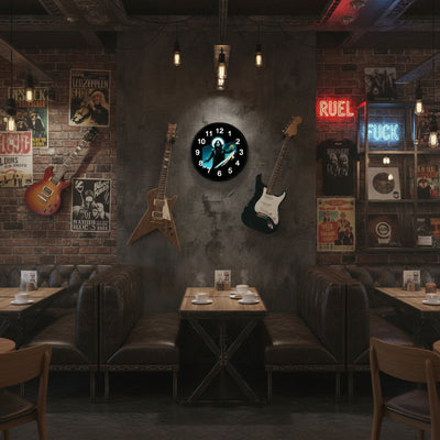 Ozzy Stylish Black Wall Clock with Iconic Design