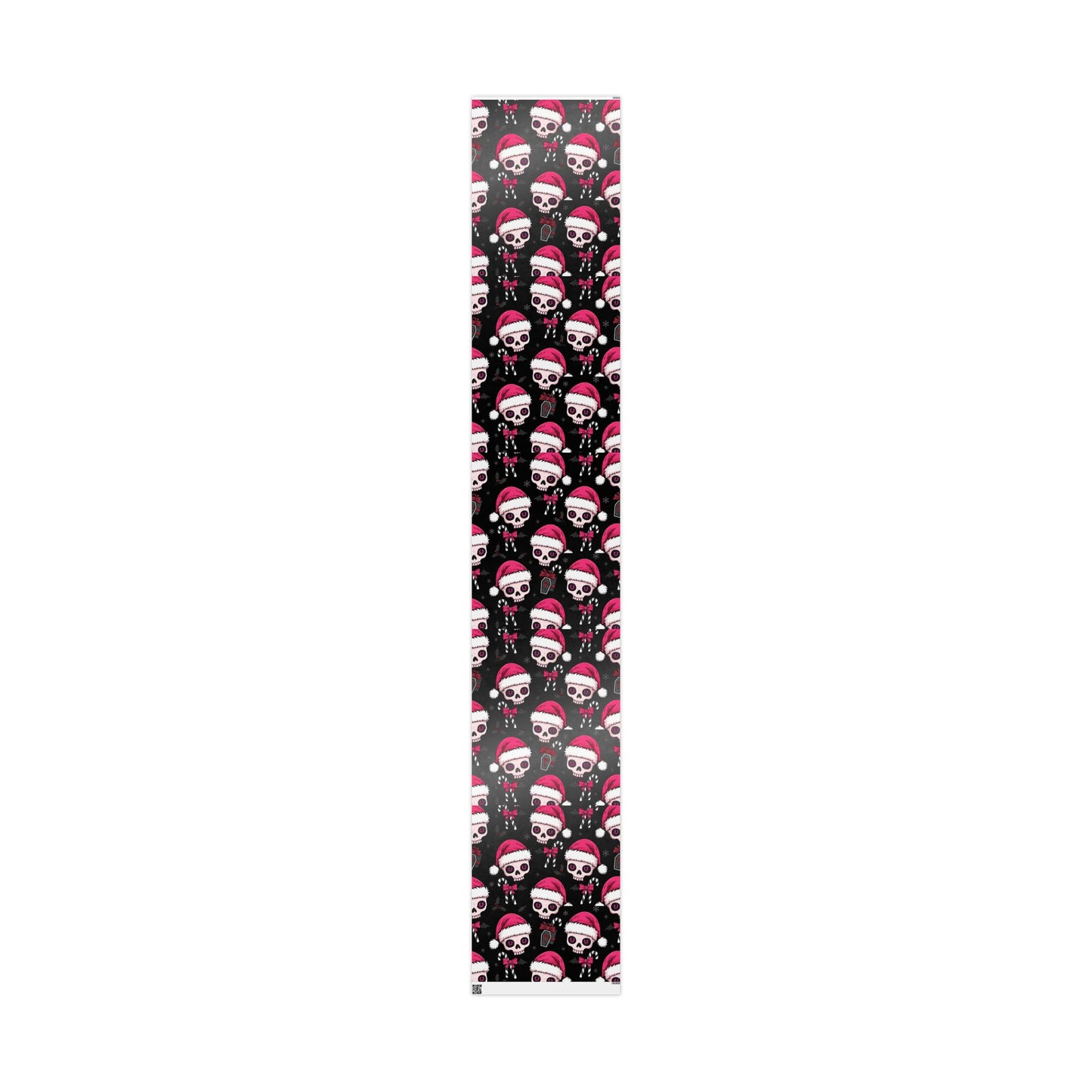 Pink & Black Gothic Sugar Skull Wrapping Paper Roll