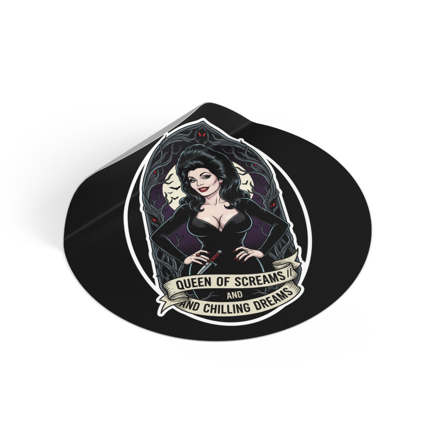 Gothic Queen of Screams Vinyl Stickers