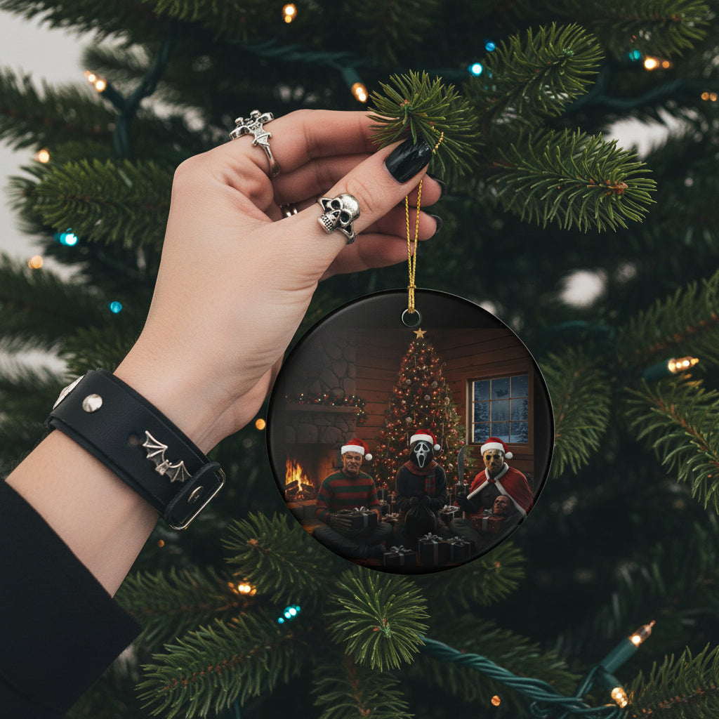 Ceramic Ornament Halloween Horror Christmas Scene